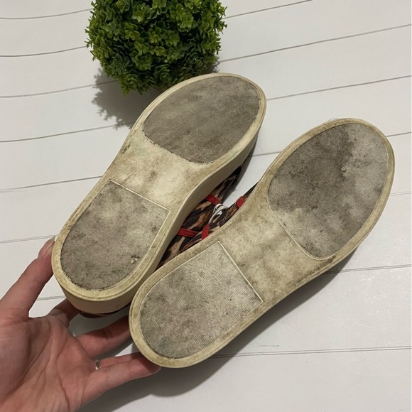 Juicy Couture Leopard Cheetah Animal Print Lace Up Platform Sneakers Women’s 8.5 - Picture 10 of 12